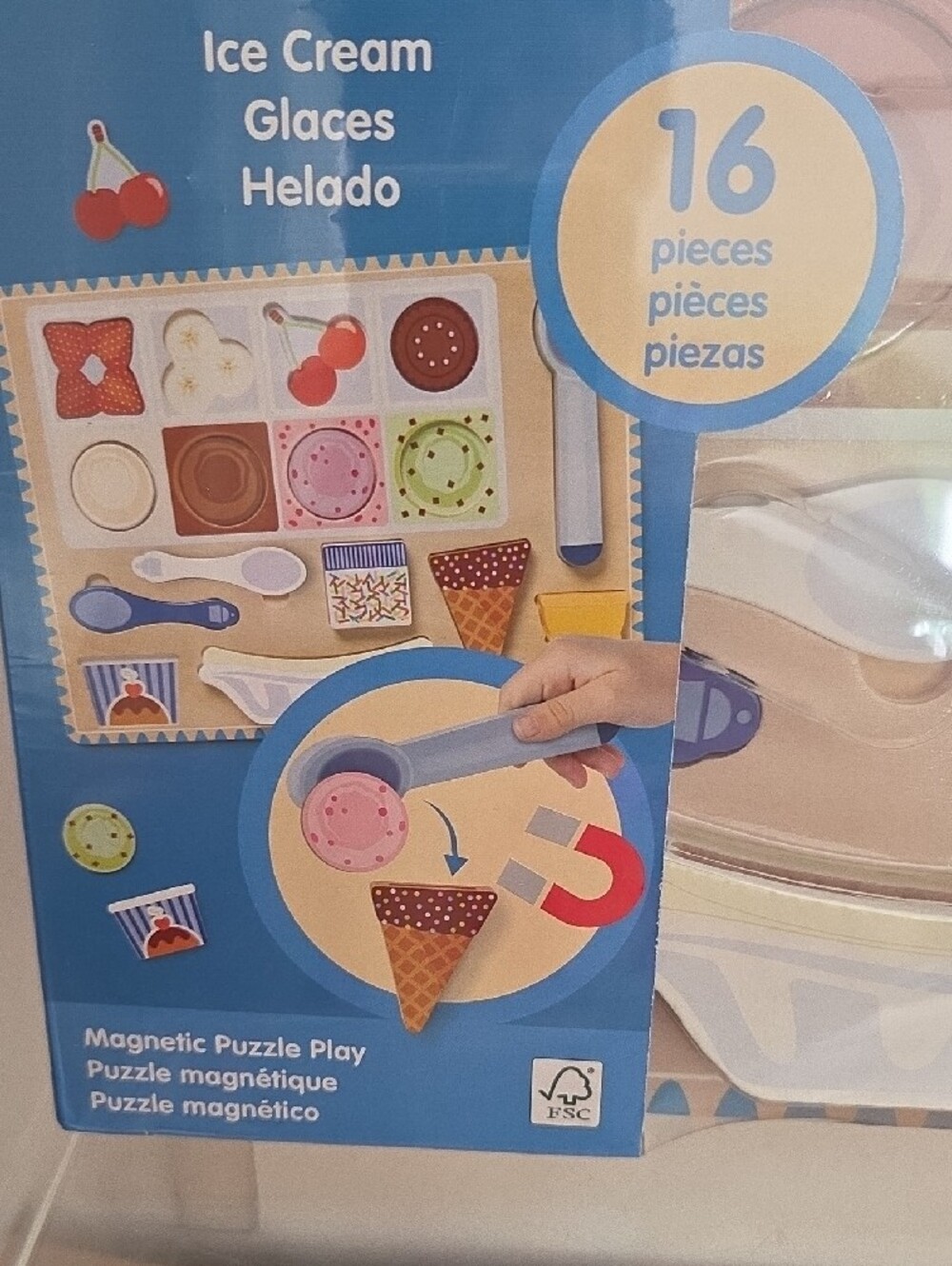 Melissa & Doug Ice Cream Puzzle Play Set - Blue, Pink, Green, Brown NWT - Picture 3 of 6